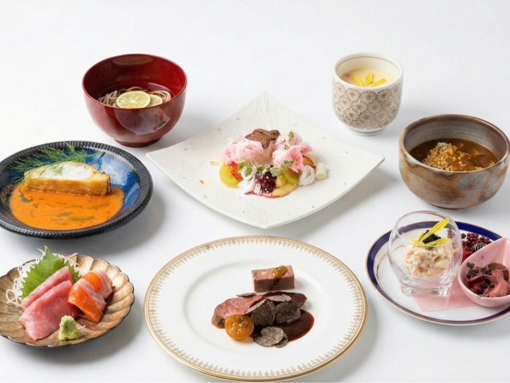 料理の盛り付け 季節のコース料理